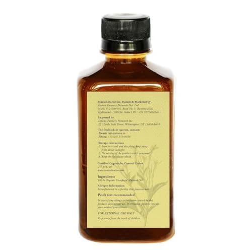 DAANA Mustard Oil for Skin: Certified USDA Organic, Extra Virgin, Cold Pressed