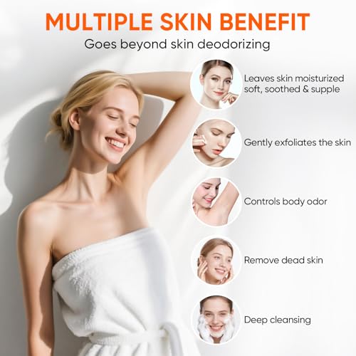 RYH 3 PCS Persimmon Soap Bar for Body Odor Control?Deodorizing & Eliminating Body Odor for Old People Smell, Natural Deodorant Persimmon Bar Soap, Organic Body Wash Soap for Women & Men