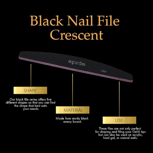 APR?S Apres Gel-X Essentials - Extend Gel, pH Bonder, Acid-Free Gel Primer, Curved Nail File 100/180 Grit, Nail Buffer