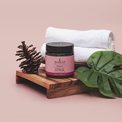 Sukin - Rosehip Hydrating Day Cream, Hydrate & Revitalize Skin, 4.06 fl oz 120 mL
