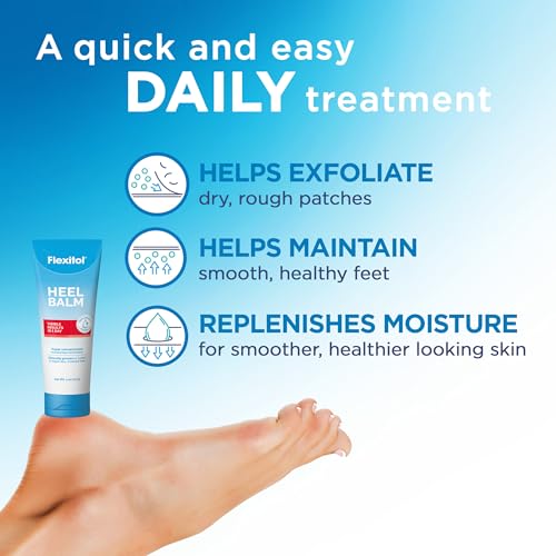 Flexitol Heel Balm Twin Pack, Cracked Heel Cream & Foot Balm, Intensive Hydration for Dry, Rough Feet & Heels, Urea-Based Moisturizing Cream, 4 oz Tube