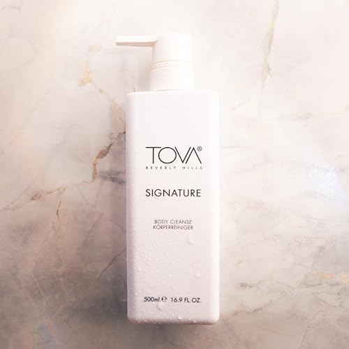 Tova Signature Body Cleanse with Pump ? Moisturizing Fresh & Floral Shower Gel for Women ? Cornflower Sea Fennel ? USA-Made & Cruelty-Free ? 16.9 fl oz