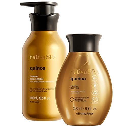 Nativa SPA by O Botic?rio, Quinoa Firming Ritual Bundle: Body Lotion (13 fl oz) and Body Oil (6.8 fl oz)