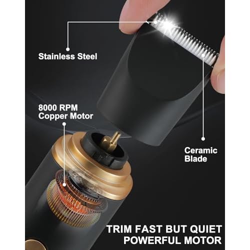 Manscape Body Hair Trimmer for Men-3 in 1 Electric Razor Groin Groomer,IPX7 Waterproof,Versatile Hair Trimmer for Ball/Pubic/Chest/Beard/Nose,USB-C Rechargeable,Gifts for Him Dad