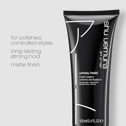 shu uemura art of hair umou hold hair cream - provides long-lasting hold, adds dimension and natural shine, perfect for polished & slicked-back styles, 3.4 fl oz