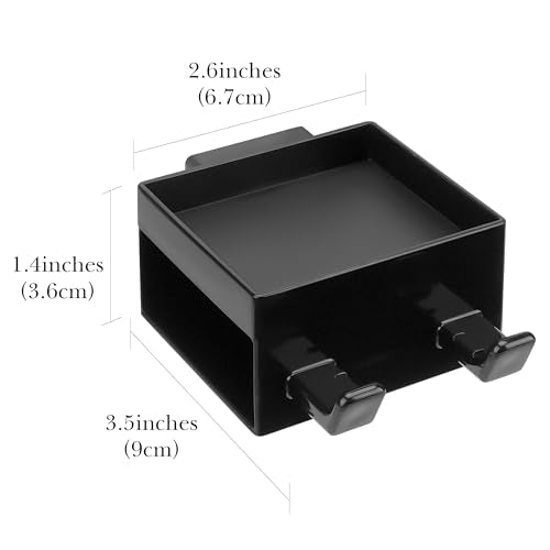 Linkidea Multifunctional Razor Holder for Shower, Compatible with Gillette Fusion 5, Venus ComfortGlide, Harry's 5 Blade, Bathroom Small Shaving Gel Storage Stand (Black)
