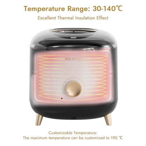Professional Wax Warmer for Hair Removal ? 1000 ml Wax Heater with Adjustable Temperature Control, Ideal for Salon & At-Home Use (Black)
