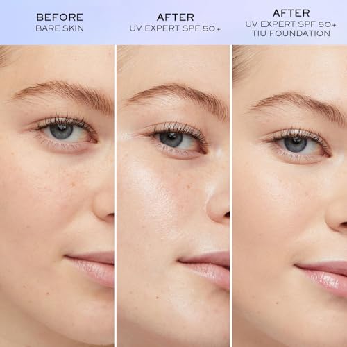Lanc?me UV Expert Defense SPF 50+ Primer & Moisturizer | 3-in-1 Facial Sunscreen with Broad Spectrum Protection | Lightweight, Hydrating, Non-Greasy Aquagel Texture