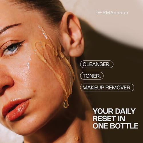 DERMAdoctor Vitamin C Face Wash ? Daily 3-in-1 Vitamin C Cleanser & Makeup Remover Face Wash That Tones, Clears Pores, Lifts Oil, and Removes Sunscreen & Pollutants with Potent Kakadu Plum ? 2.37 oz