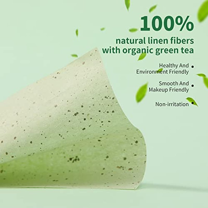 DUcare Oil Blotting Sheets for Face 100 Counts Green Tea Blotting Paper For Oily Skin with Portable Mirror Case & Makeup Puff, Oil Absorbing Sheets For Face