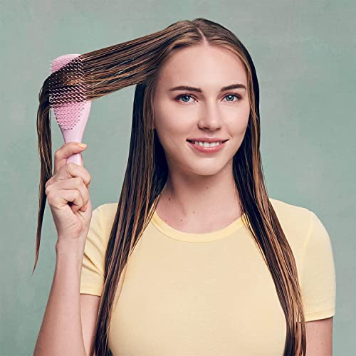 Tangle Teezer Ultimate Detangler Hairbrush & Scalp Massager Bundle, to Exfoliate and Detangle All Hair Types, Millennial Pink and Purple