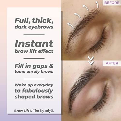 MIYA LASH Lift & Brow Lamination Kit | Black, Voluminous Eyebrows & Eyelashes Color | Professional 8 Weeks Result | LVL, Perm, Laminate | Keratin Brow & Lash Kit With All Tools