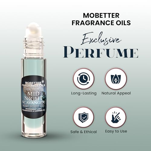 MOBETTER FRAGRANCE OILS Dire Wolf Midnight Scavanger Men Body Oil 0.33 Oz Roll On, Glass Bottle, Long Lasting, Travel Size