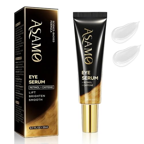 ASAMO eye serum, Fast Absorbing, Correction for Puffy Eye Bags Fine Lines Dark Circles Wrinkles, 48Hr Hydrating Under Eye Cream-ZZ06