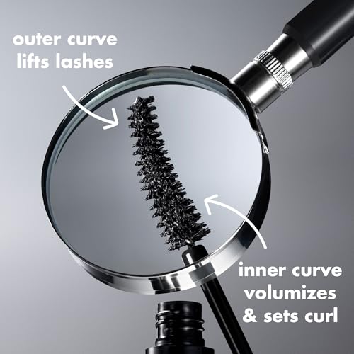 e.l.f. Incredi-Curl Mascara, Volumizing Mascara For A Bold, Lasting, Lifted Curl, Smudge-Resistant Formula, Vegan & Cruelty-Free, Pitch Black