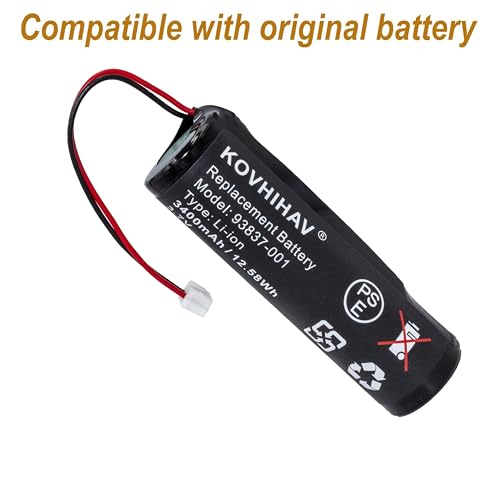 Upgrade 93837-001 Battery for Cordless Clippers,Cordless Senior,Cordless Magic Clip 3.7V Li-ion 3400mAh Large Capacity