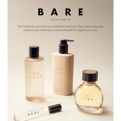 Victoria's Secret Bare 3 Piece Luxe Fragrance Gift Set: 1.7 oz. Eau de Parfum, Travel Lotion & Shimmer Mist