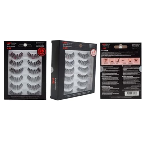 Red Cherry False Eyelashes #43 Professional - 6 Pairs