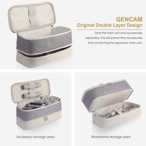 Double-Layer Airwrap Travel Case for Shark Flexstyle, Carrying Storage organizer bag for Shark Flexstyle or FlexFusion, Travel Bag for Shark Flexstyle/Dyson Airwrap Styler and Attachments