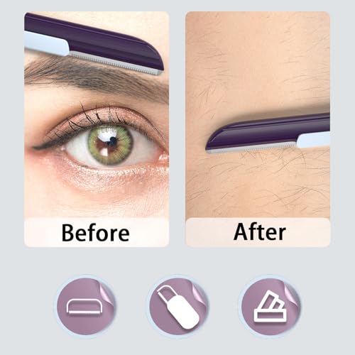 Dermaplaning Facial Razor Tool for Women and Men, Eyebrow Shaping, Hair Removal, Womens Face Shaver Remover (1 Pack)