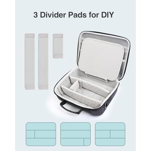 Luxtude Large Barber Case, Hard Barber Bags for Clippers and Supplies, Travel Hair Clipper Case, Clipper and Trimmer Cases with Shoulder Strap, Easy Carrying
