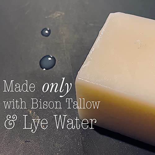 BUFF BAR Bison Tallow Buff Soap Bar, Unscented, (2 pack) - Cleans, Moisturizing, Non-Habit Forming, Soothes, Hydration, Naturally Derived - No Dyes, Chemicals, Fragrances, Preservatives