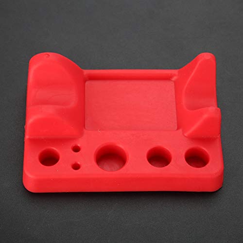 Tattoos Accessories, Tattoo Ink Holder, Tattoo Ink Cups stand, for Manual Pen, Color Cup, Cotton Swab, 9 X 6.5 CM, Red