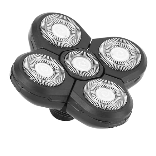 Men Electric Shavers Replacement Head Electric Beard Shaver 5 Blade Rotating Head Accessory Replacement (Spare 5 Blades)