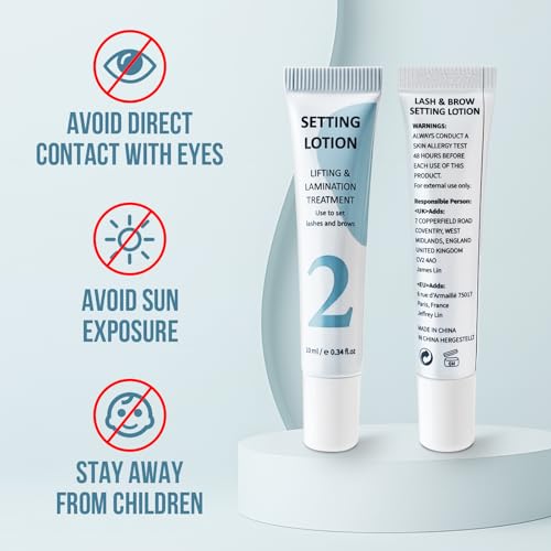 PERMANIA Lifting and Setting Lotion, 10 ml Tube Design Salon Grade for Korean Lash Lift and Brow Lamination Beauty Treatments (only lifting and setting lotion)