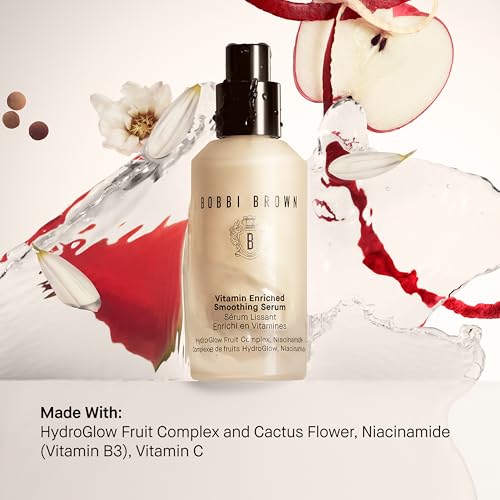Bobbi Brown Vitamin Enriched Smoothing Serum | Glowy, Hydrating Overnight Face Serum | Niacinamide & Vitamin C, 1 Fl Oz