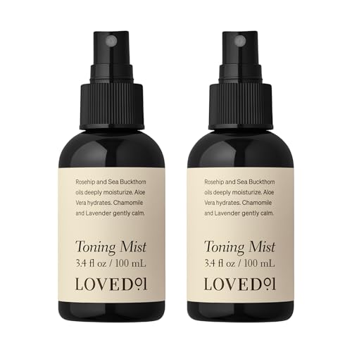Loved01 Face & Body Toning Mist, John Legend Skincare, Hydrating & Soothing Toner, Moisturizing Post-Shave Spray, Alcohol-Free, with Witch Hazel, Jojoba Oil, & Aloe Vera, 2-Pack (3.4 oz Each)