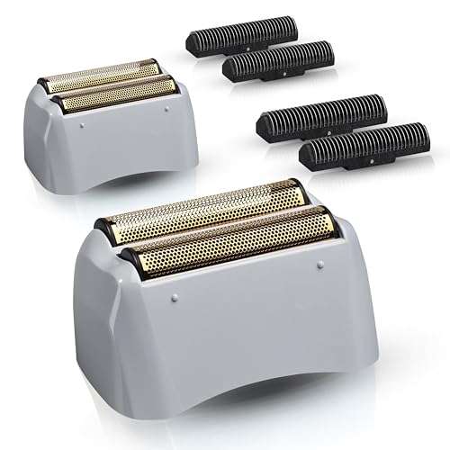 2 Pack for Andis Shaver Foil TS-1 TS-2, ProFoil Lithium Shaver Replacement Titanium Foil Assembly and Inner Cutters Compatible with Andis Smooth Shaving Cordless Shavers