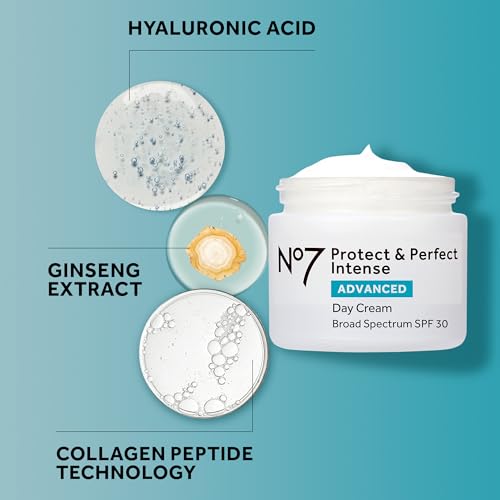 No7 Protect & Perfect Day & Night Face Moisturizer Bundle - Includes Intense Advanced Day Cream with SPF and Intense Advanced Night Cream for Face - 2-Piece Bundle