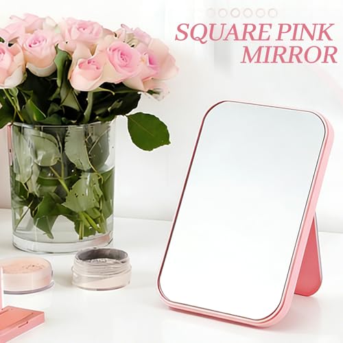 10 Pcs Spa Party Mirrors Sleepover Party Supplies for Girls Slumber Parties Supplies Pink Makeup Mirror Bulk for Sleepover Slumber Birthday Favors Gift (Pink)