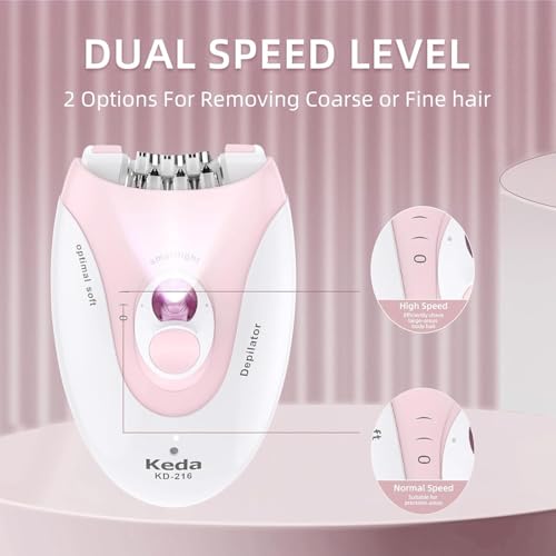 Epilators for Women Face with 2 Speeds Glabrouse Skin Epilator Face Trimmer Device Pluxy Hair Removal for Face Epilator Face Bikini Arm Legs Armpits