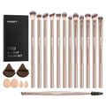 MAGEFY 20 Pcs Makeup Tool Set,13 Eye Makeup Brushes Professional Eyeshadow Makeup Brushes Set for Eyeshadow, Eyebrow, Eyeliner, Blending Concealer-Champagne