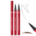 Eyebrow Pen with 2 Pack Eyebrow Pen Set, Waterproof and Long-Lasting Microblading Eyebrow Pencil for Natural Fuller-Looking Brow, Quick-Dry Eyebrow Pencils with Double-Brush Tip for Women (Dark Brown)