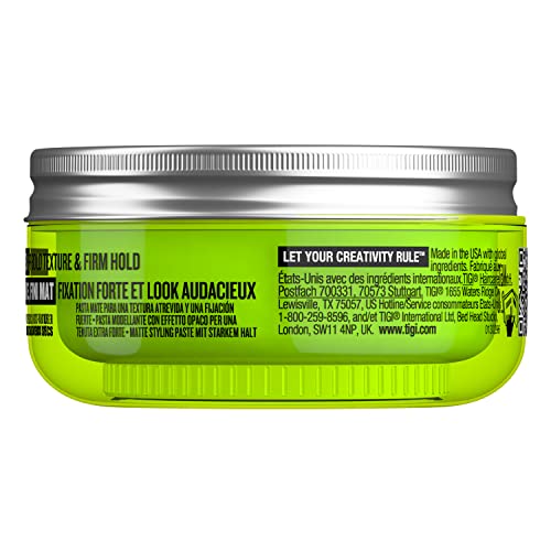 TIGI Bed Head Manipulator Matte Hair Wax,Strong Hold Sculpting and Styling Paste for Short to Medium Hair,2.01 oz,(Pack of 2)