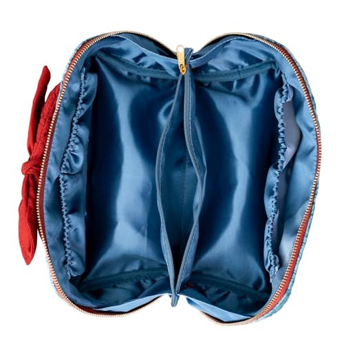 ban.do Getaway Quilted Toiletry Bag with Bow Handle and Satin Interior (Flowers and Bows)