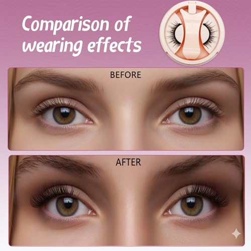 Magnetic Eyelashes With Applicator,No Glue Needed Soft Lashes Kit,Reusable Magnetic Eyelashes Natural Look(L02)