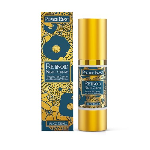 Peptide Blast Retinoid Night Cream ? 2% Granactive Retinoid with Peptides, Snow Mushroom & Hyaluronic Acid ? Gentle Night Moisturizer for Dry or Sensitive Skin