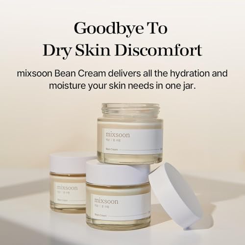 mixsoon Bean Cream-Deep Moisturizer Face Cream, Hydrating and Smoothing for Face, Fermented Soybean Extract, Lightweight Non-Sticky Finish 25ml / 0.85 fl.oz. Korean Glass Skin Care