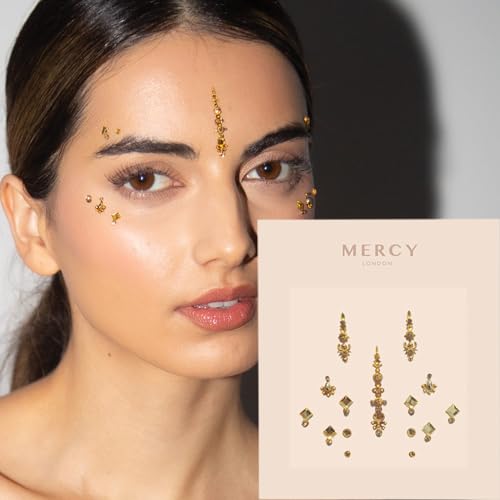 Gigi Gold Bindi ? Crystal Indian Bindi Face Jewels Gold Multi Packet