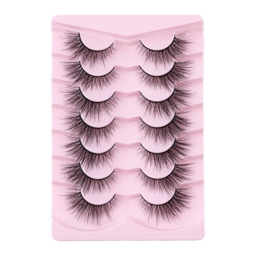 Eyelashes Cat Eye Strip Lashes Natural Look Lashes Wispy Fluffy Fairy Eyelash Wispy False Mink False Eyelashes