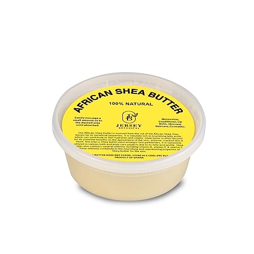 African Shea Butter Ivory Raw - 100% Pure - Unrefined Soft Creamy. For Dry and Cracked Skin. DIY Body Butter, Hair, and Face Treatment. (8 oz.)