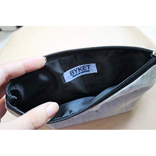 Sheep cosmetic bag Small embroidered makeup purse for women Linen zippered pouch