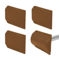 Linkidea 4 Pack Safety Razor Head Protector Cover, Portable Double Edge Shaving Travel Guard, Secure Shaver Accessories, Compatible with Most Razors (Brown)
