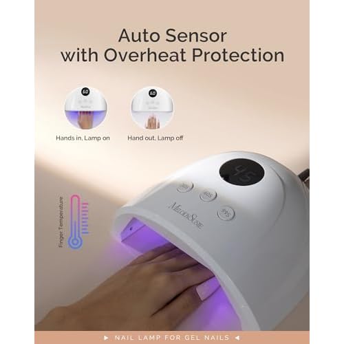 MelodySusie UV Nail Lamp Plus30F and MelodySusie 2 in 1 Professional Nail Desk Lamp and Flash Cure UV Nail Lamp