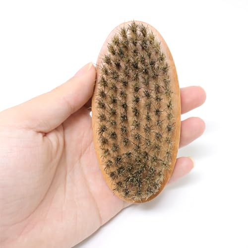 yueton 2PCS Nanzhu Beard Brush Men's Styling Beard Combing Brush Clean and Beautify Hair Combs for Long Beard Combing Hair Salon Cleaning Brush Fragmented Hair Cleaning Accessories