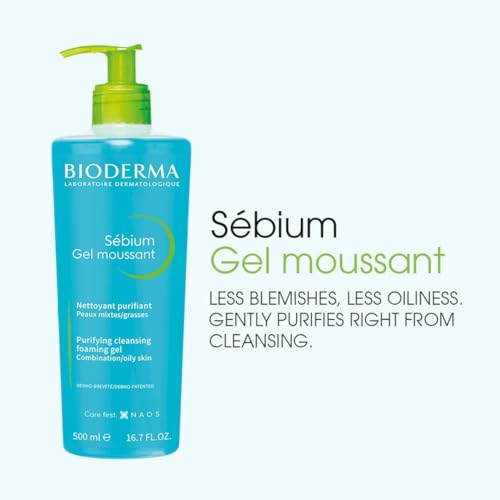 Bioderma - Face Cleanser - S?bium - Makeup Removing Cleanser - Skin Purifying - Face Wash for Combination to Oily Skin